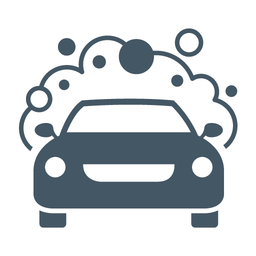 car with bubbles gray icon